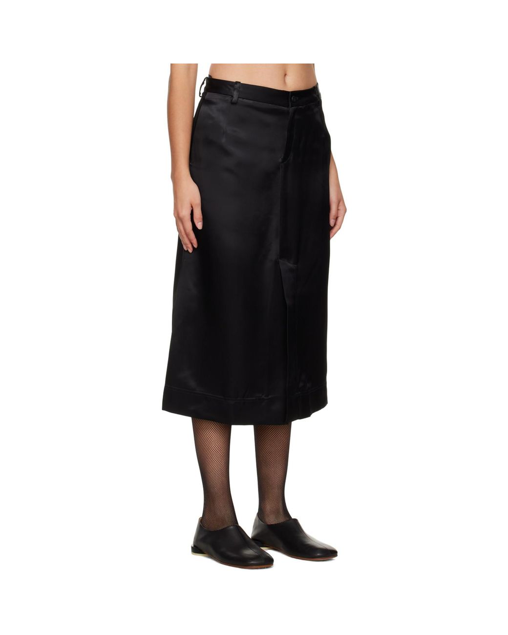 Niccolò Pasqualetti Black Matita Midi Skirt