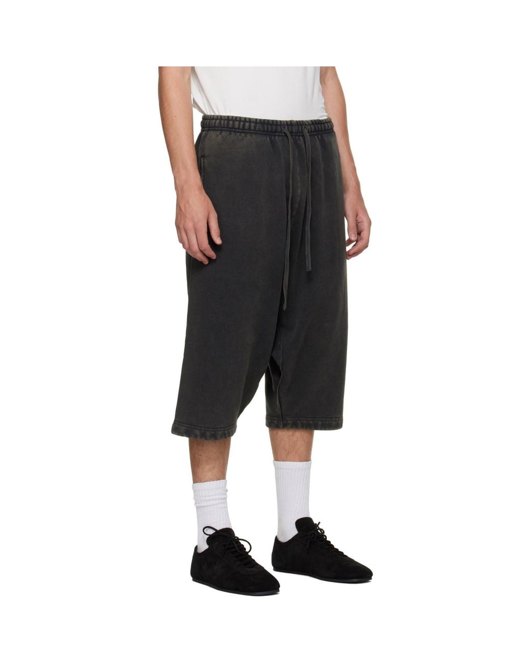 Entire studios Black Drop Shorts for men