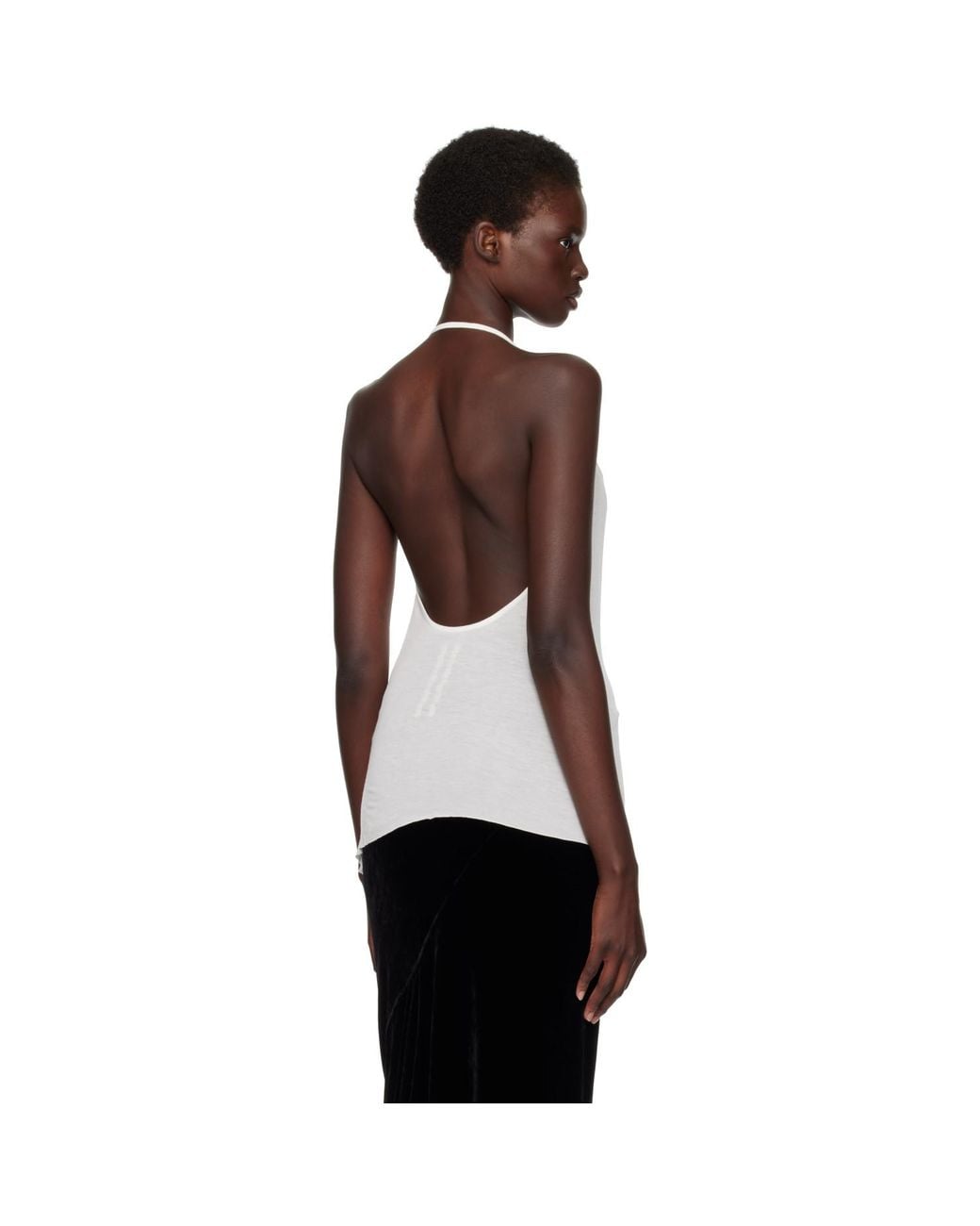 Rick Owens White Off- Tower Draped Top