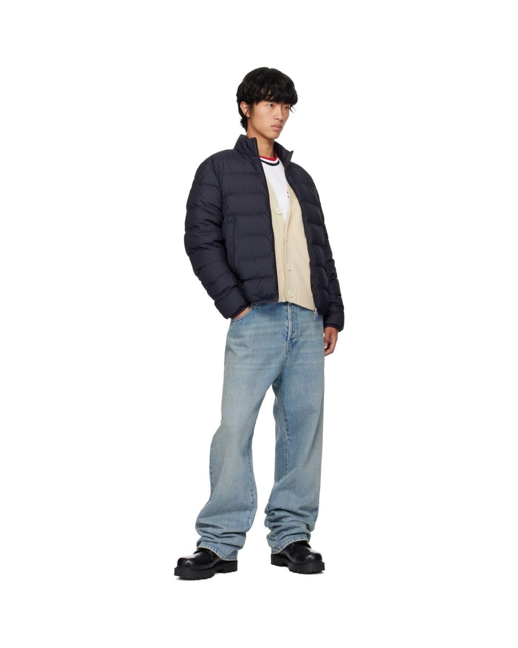 Moncler Blue Baudinet Down Jacket for men
