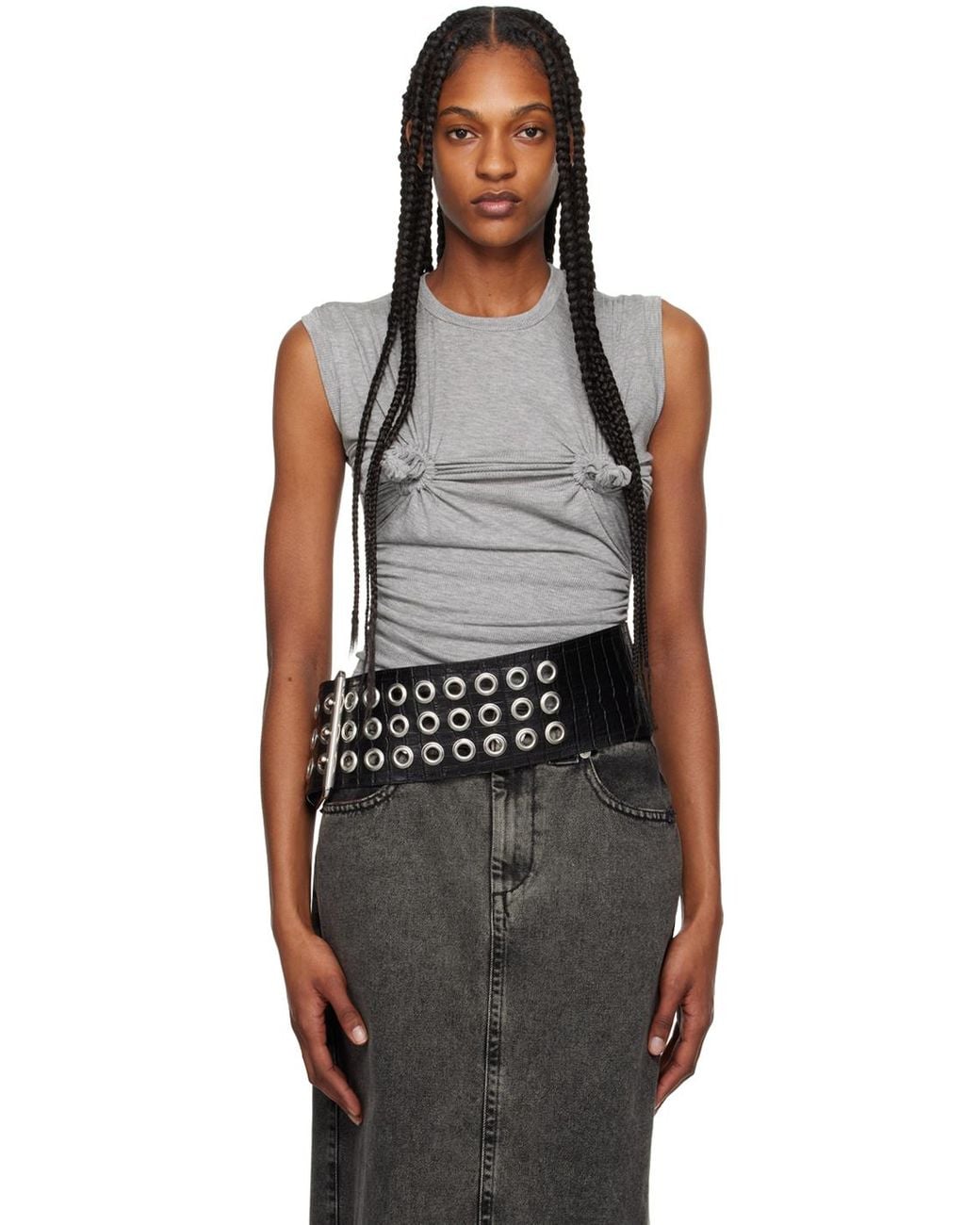 VAQUERA Titty Twister Tank Top in Black | Lyst