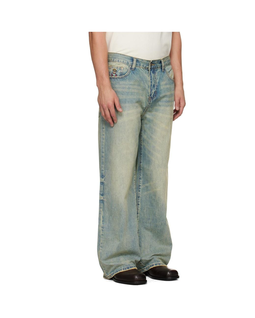 Kidsuper Gray 'Dove' Jeans for men