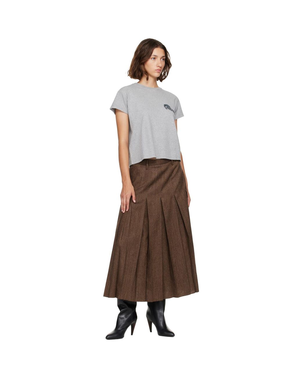 MM6 by Maison Margiela Gray Horse Logo T-Shirt