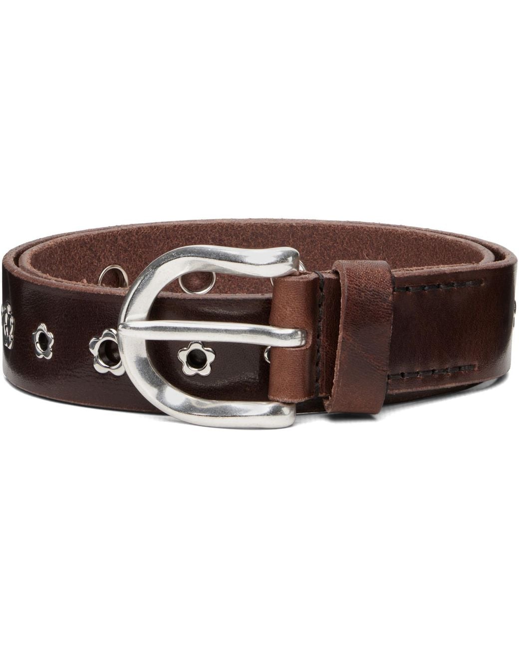 Our Legacy Brown 3.5Cm Flower Belt for men