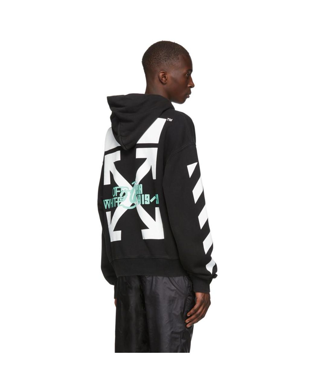 Off-White c/o Virgil Abloh Cotton Black And Multicolor Waterfall Hoodie for  Men | Lyst