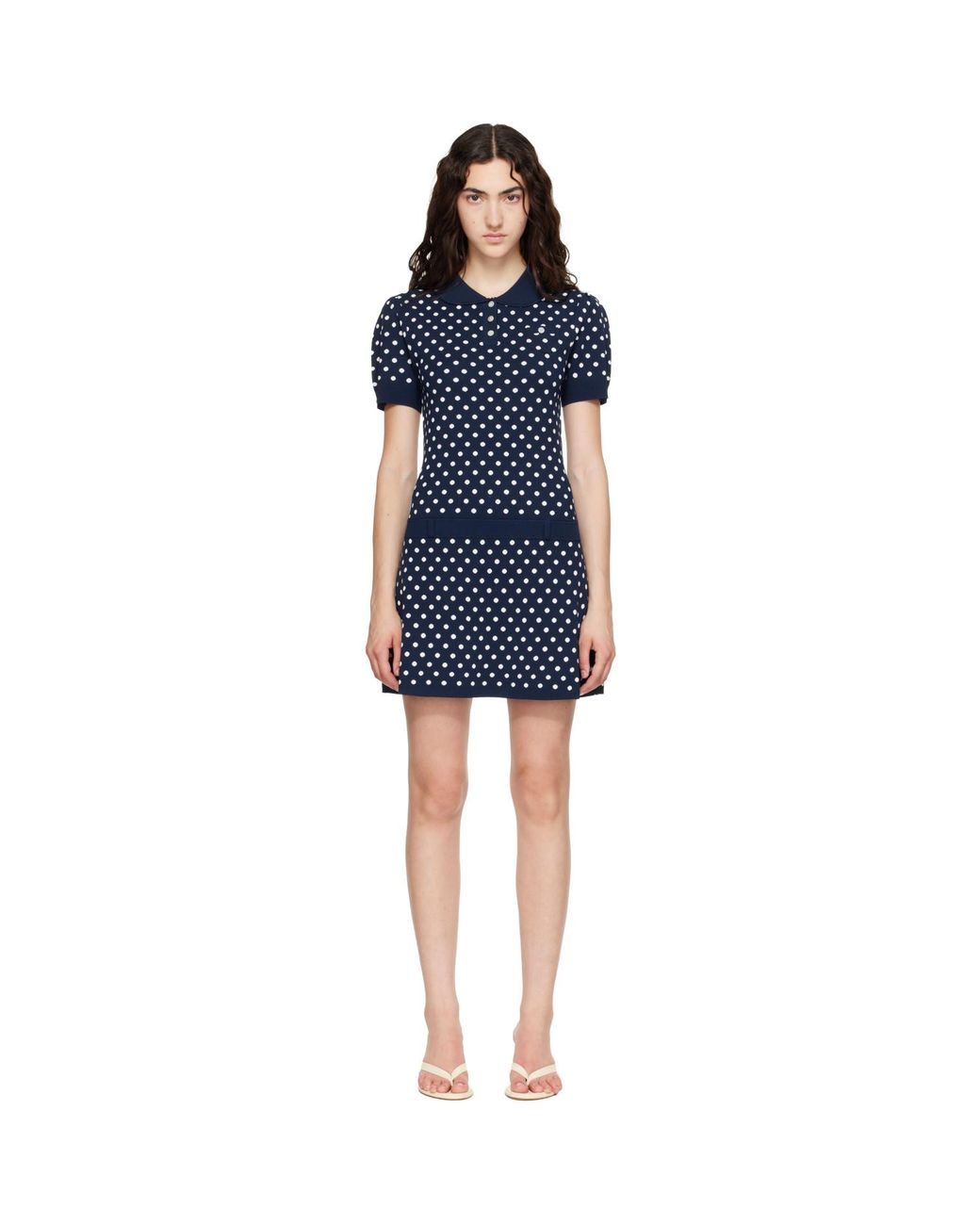 Sandy Liang Blue Tumi Sweater Minidress