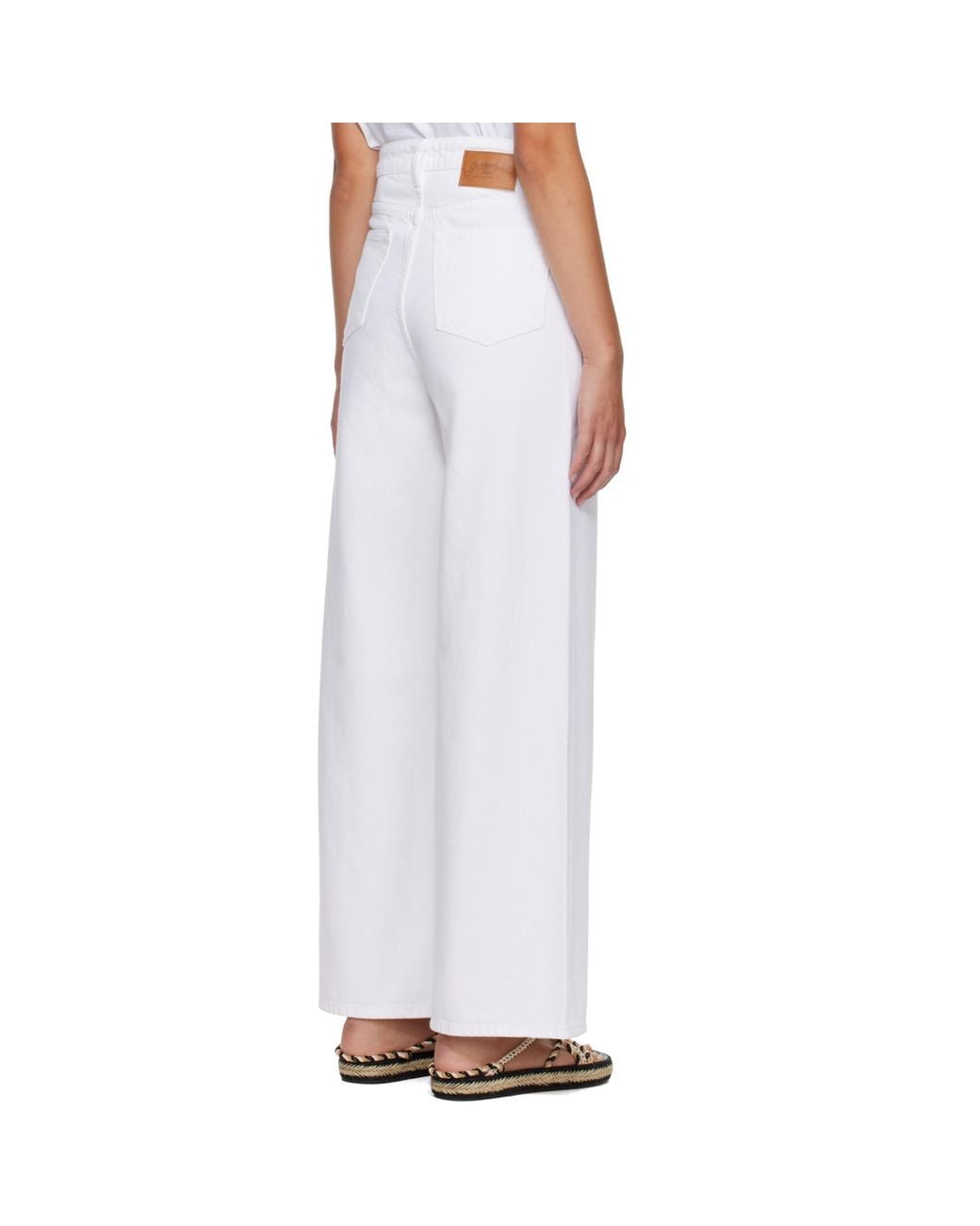 Ganni White Lari Straight Jeans