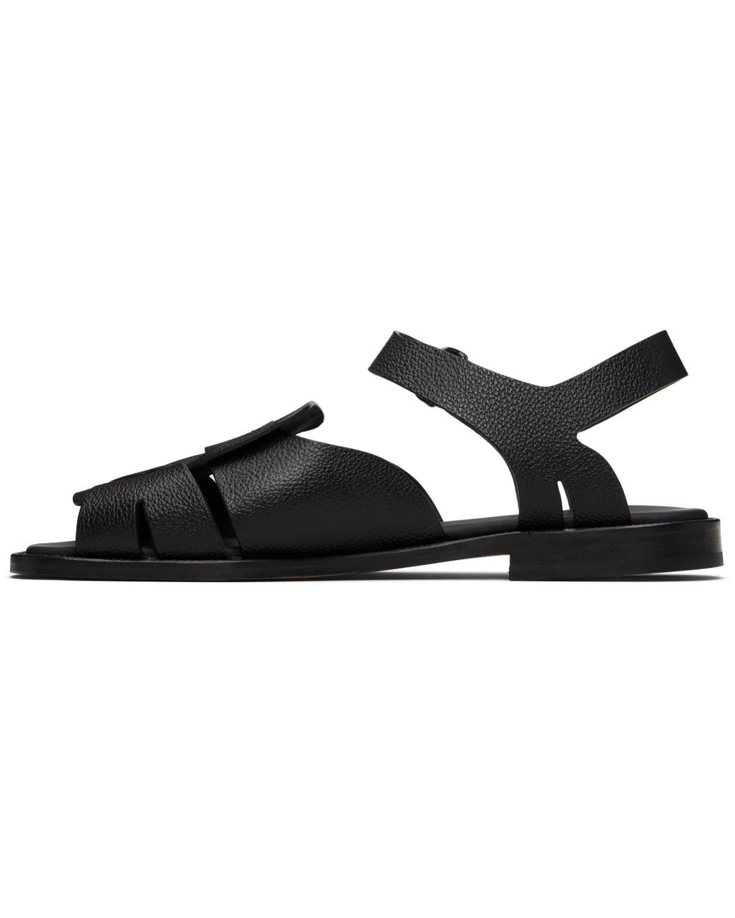 Hereu Black Roca 2 Grainy Veg Tanned Sandals for men