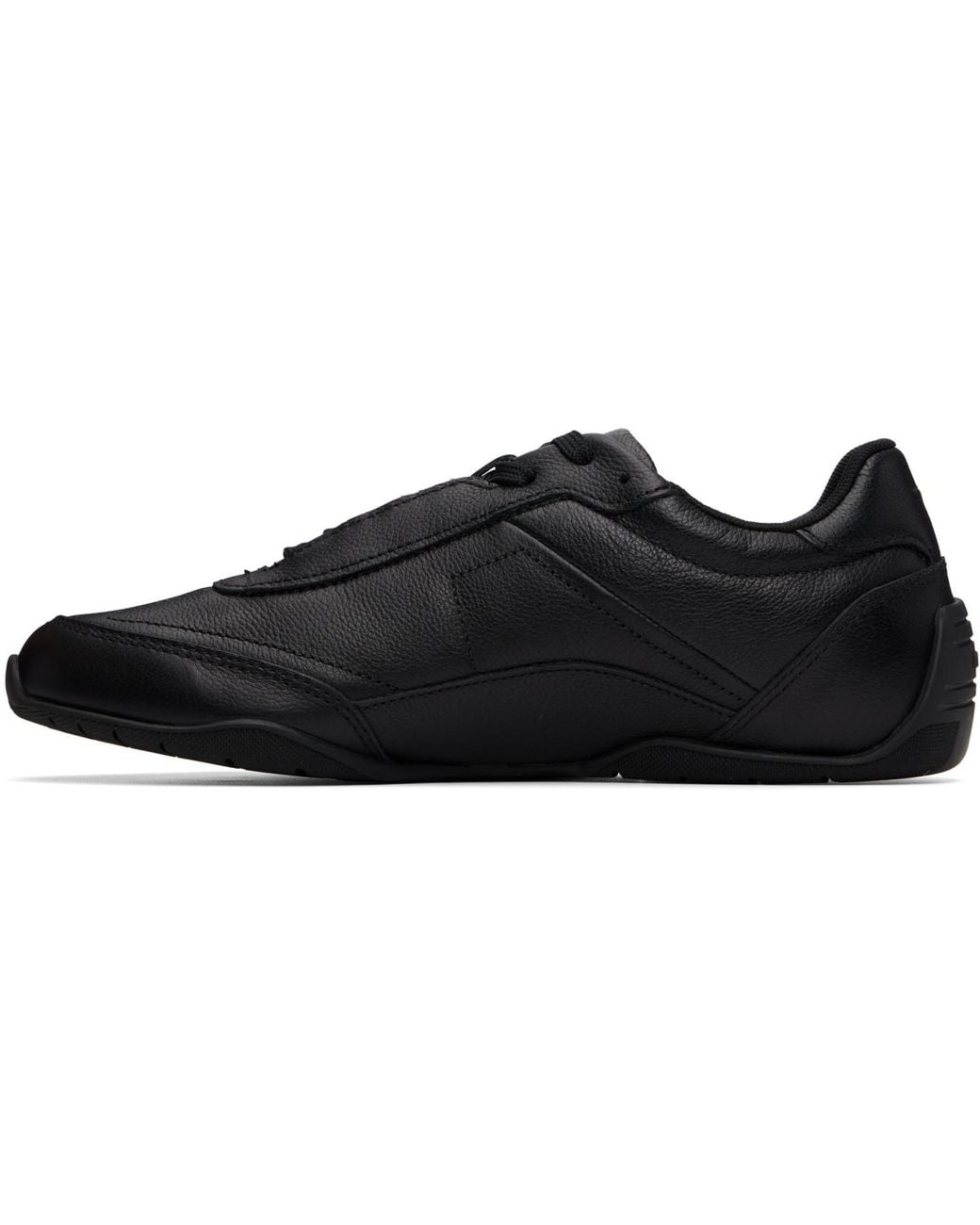 Boss Black Logo Detail Leather Sneakers for men