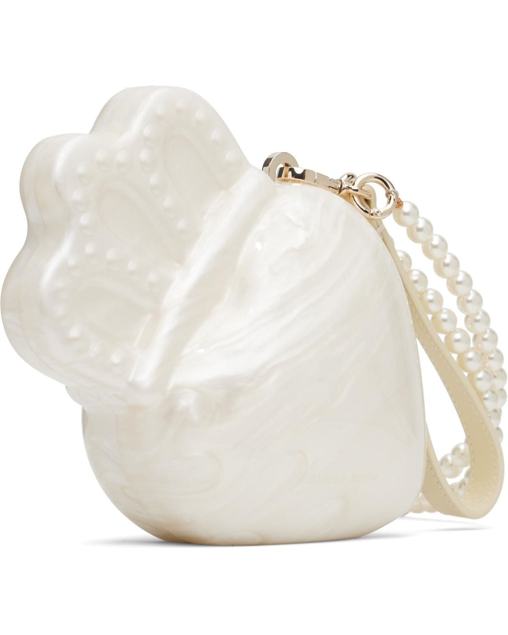 Simone Rocha White Crossbody Claddagh Bag for men