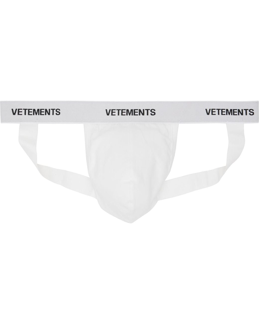 Vetements White Logo Jockstrap for men
