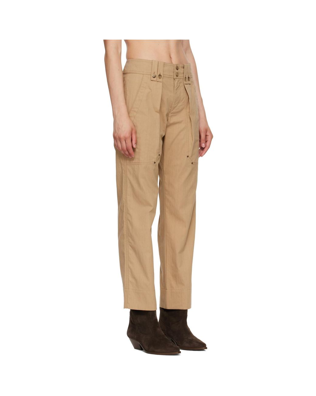 Isabel Marant Natural Khaki Amandine Trousers