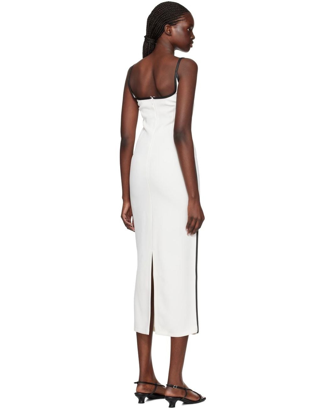 Paris Georgia Basics Ssense Exclusive Heart Midi Dress in Black | Lyst UK