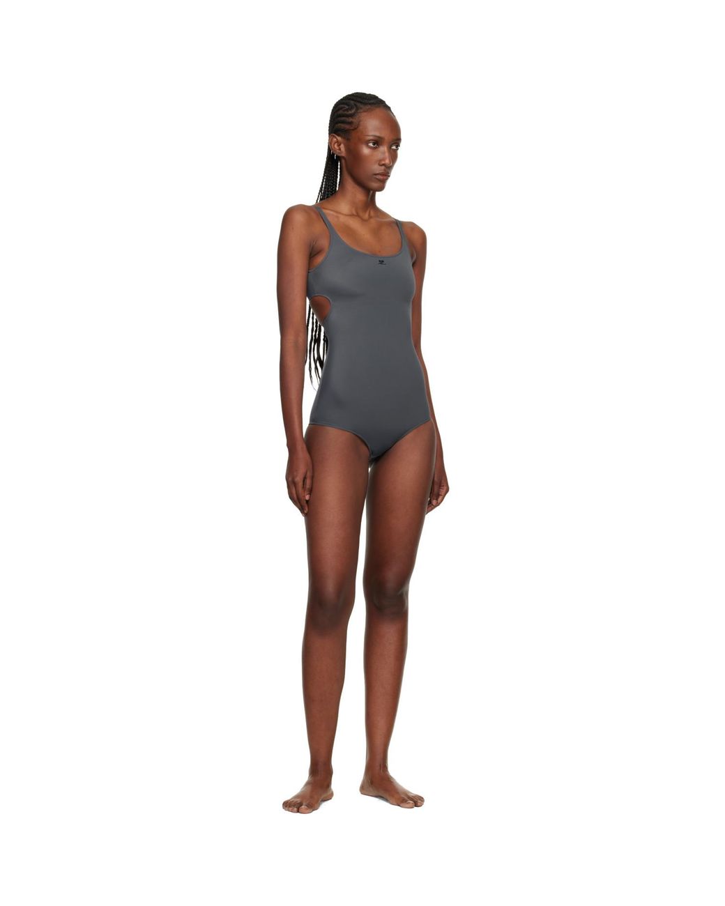 Courreges Black Cut-Out Swimsuit