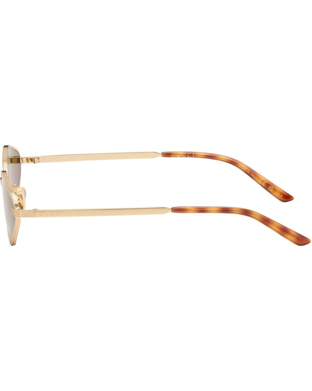 Gucci Brown Geometric-Frame Sunglasses for men