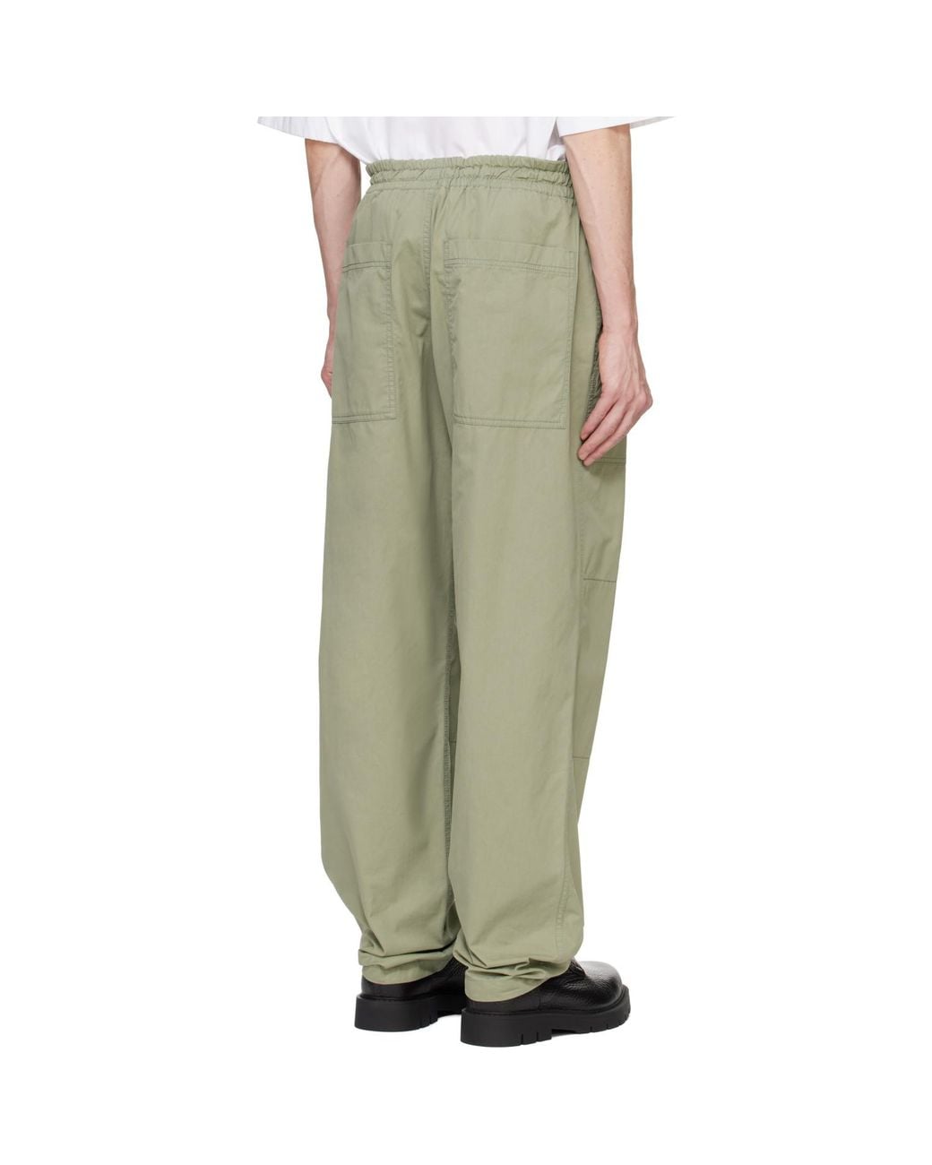 Bottega Veneta Green Light Cotton Twill Trousers for men
