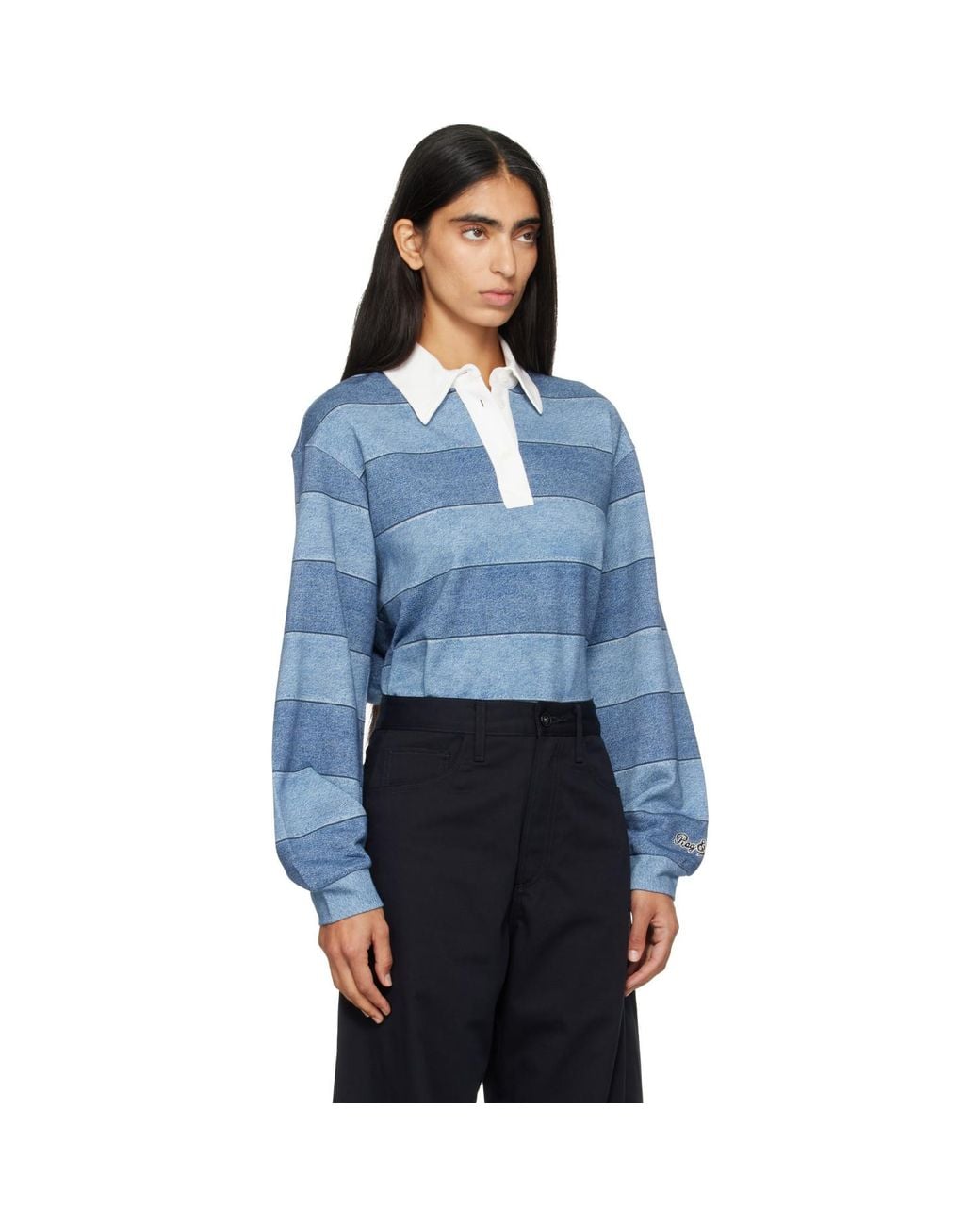 Rag & Bone Blue Rb Miramar Rugby Polo
