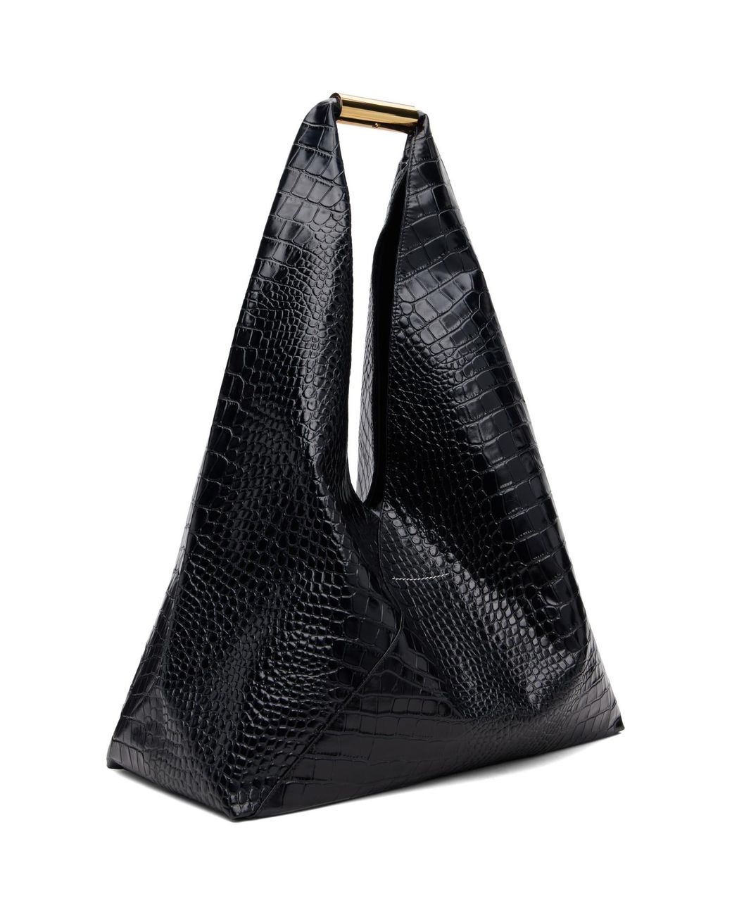 MM6 by Maison Margiela Black Oversized New Triangle Tote