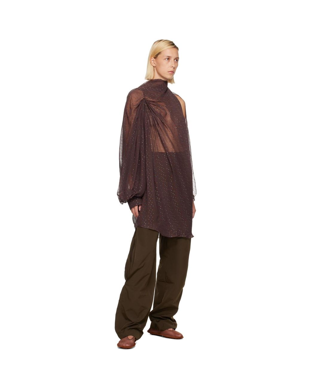 Kiko Kostadinov Brown Caspian Minidress