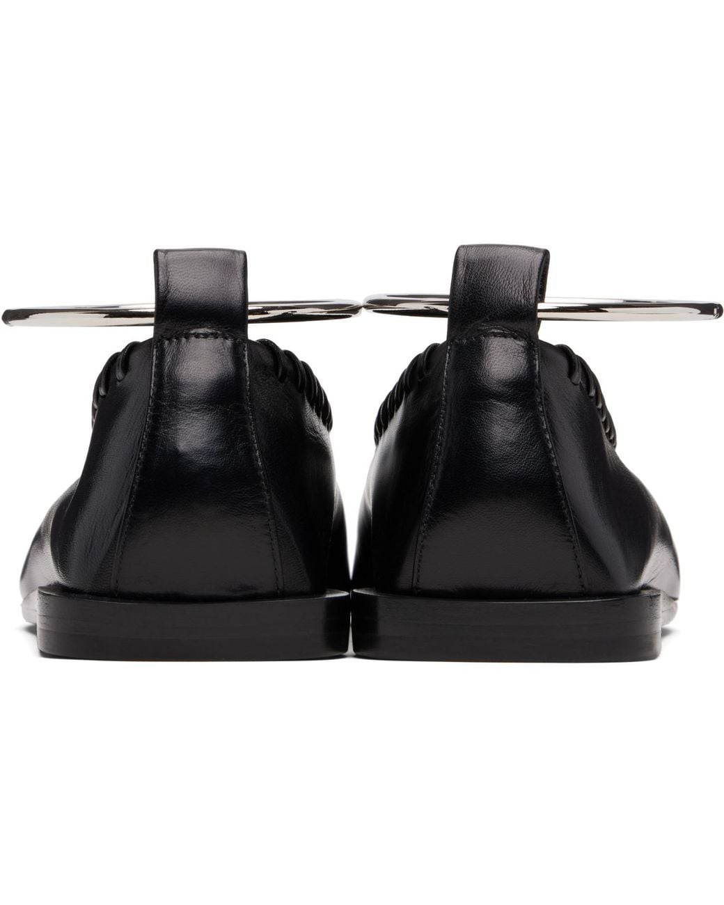 Jil Sander Black Ring Ballerina Flats
