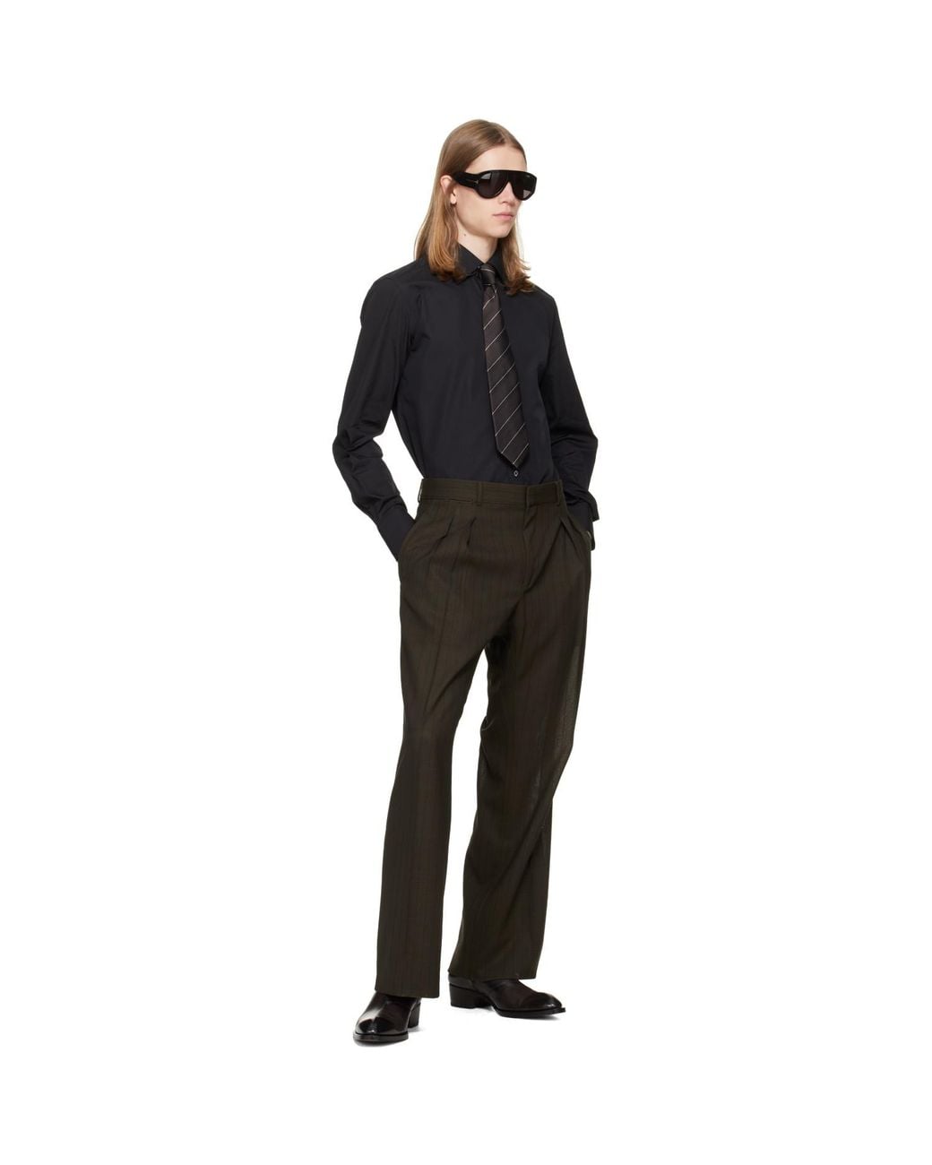 Tom Ford Black Poplin Slim Fit Shirt for men