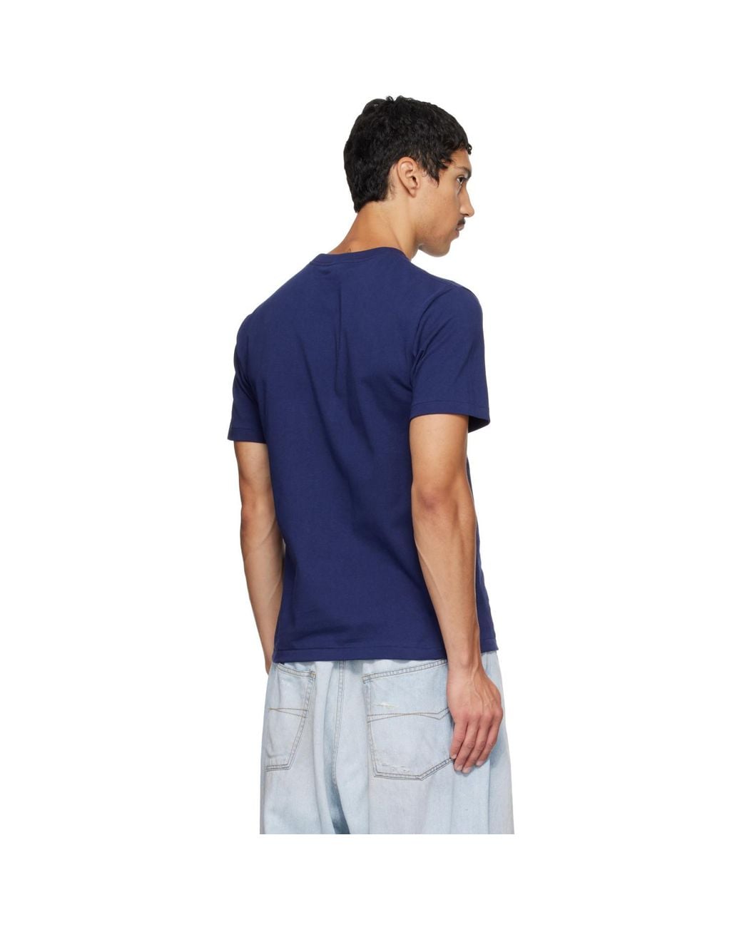 A Bathing Ape Blue College T-Shirt for men