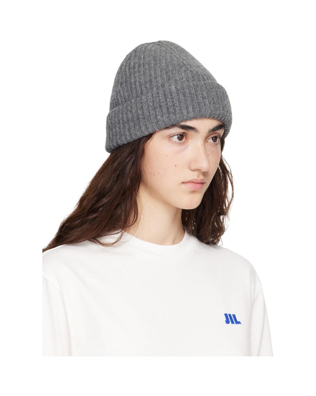 Jil Sander Gray Wool Beanie