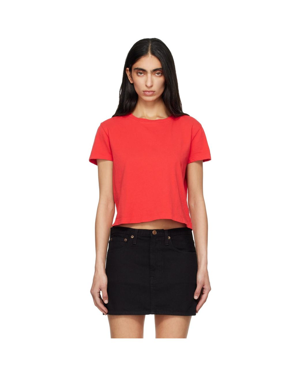 Agolde Red Adine Shrunken T-Shirt