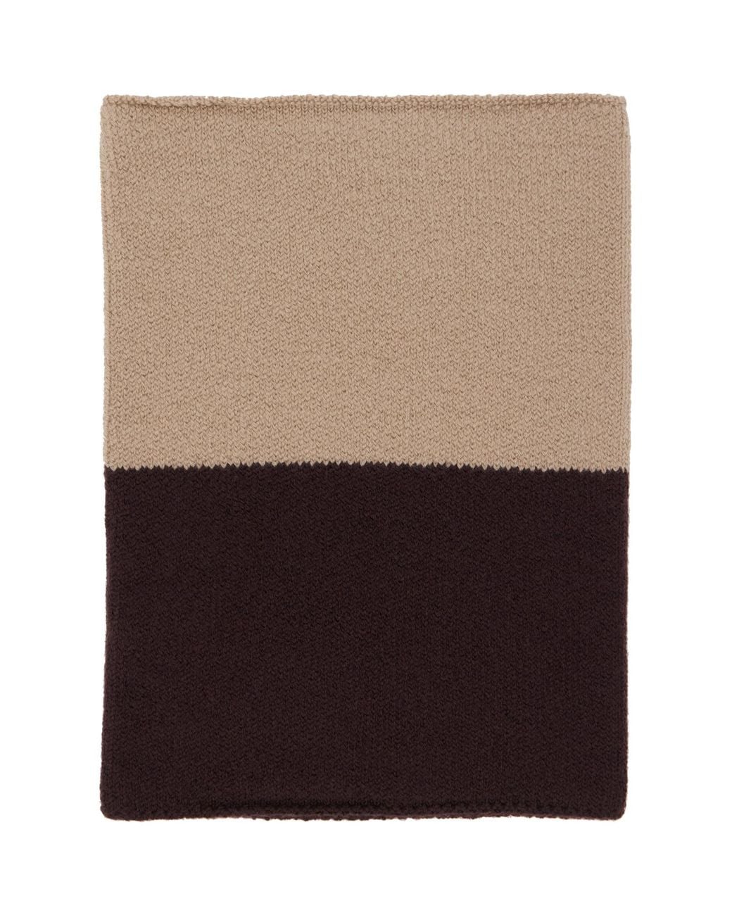 Homme Plissé Issey Miyake Brown Winter Gear Color Block Tube Scarf for men