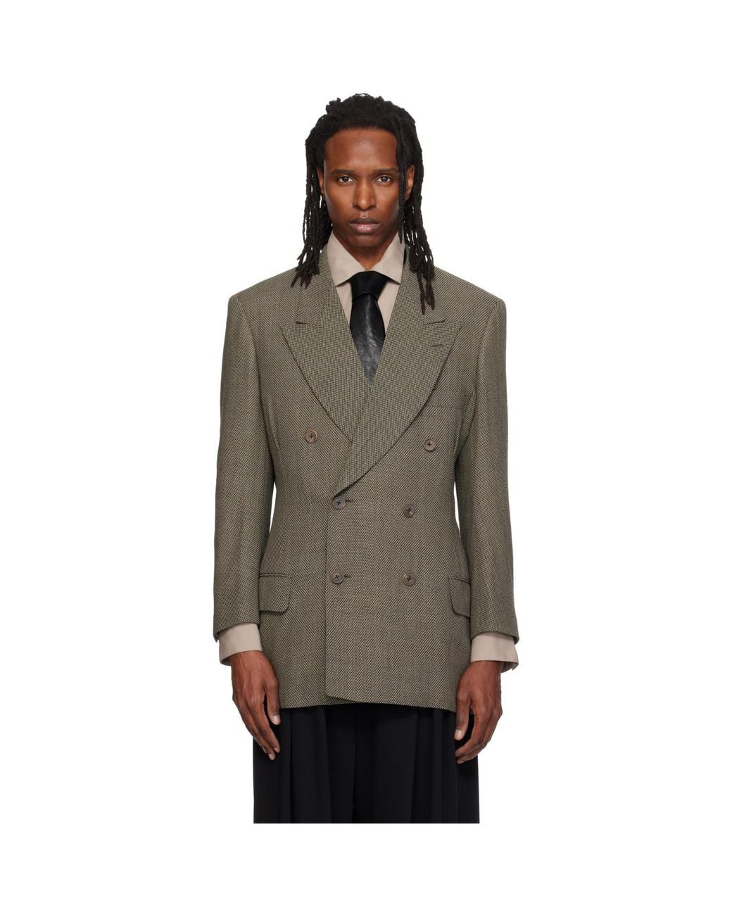 SOSHIOTSUKI Brown 80S Classic 6B Shaped Blazer for men