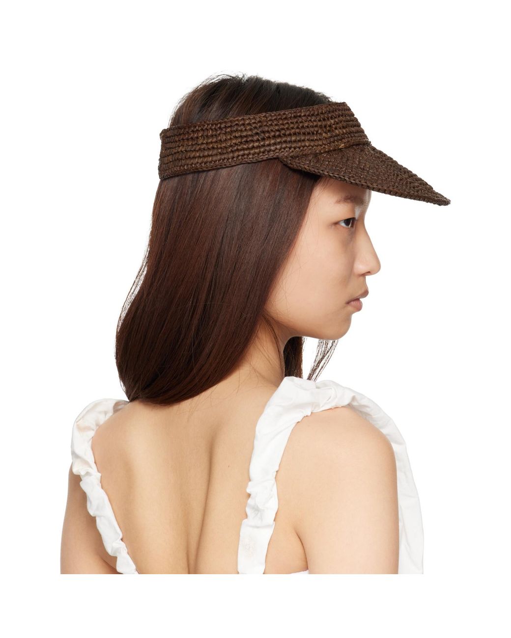 Vivienne Westwood Brown Raffia Visor