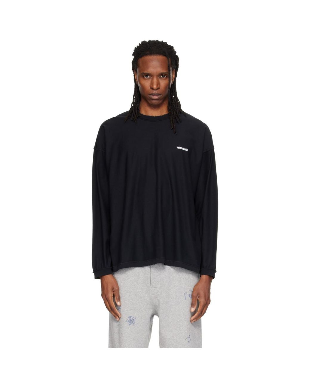 Vetements Black Anarchist Summer Inside Out T-Shirt for men