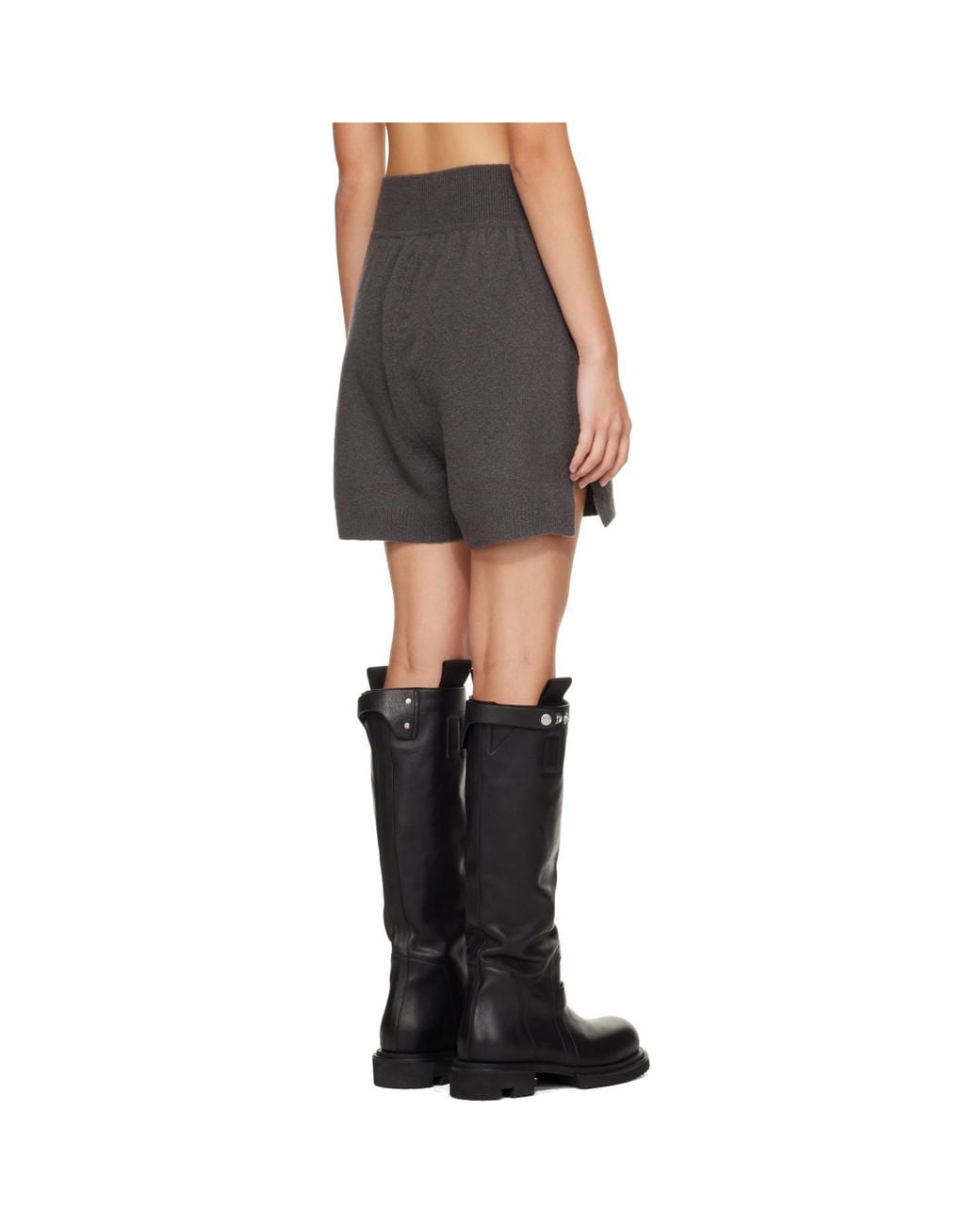 Rick Owens Gray Tower Cashmere Shorts
