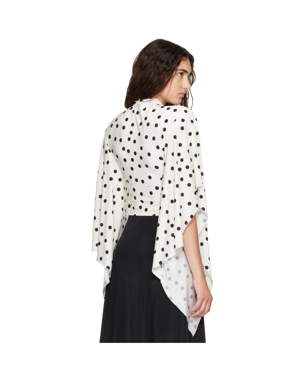 Vetements White Round Shoulder Blouse