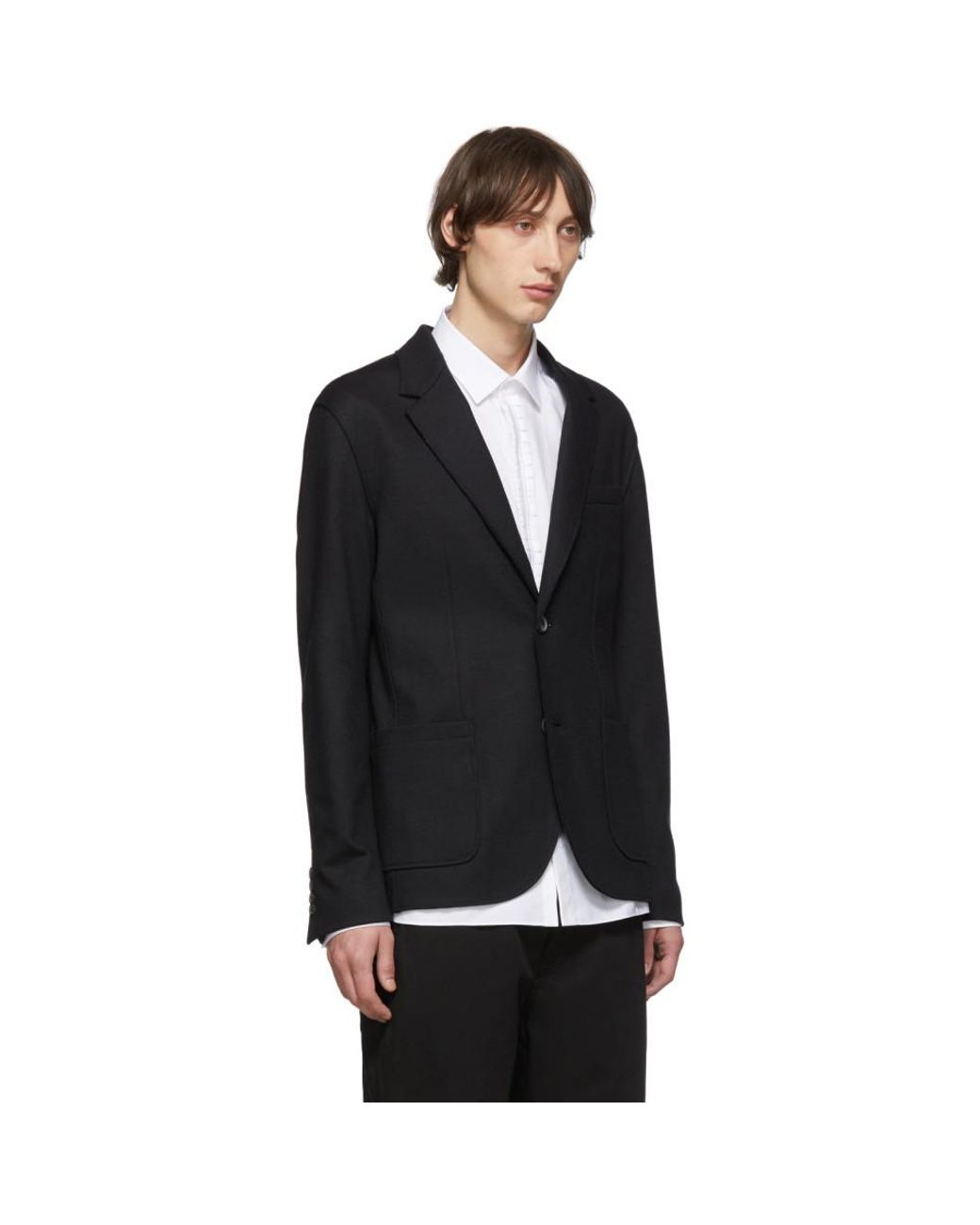 black jersey blazer