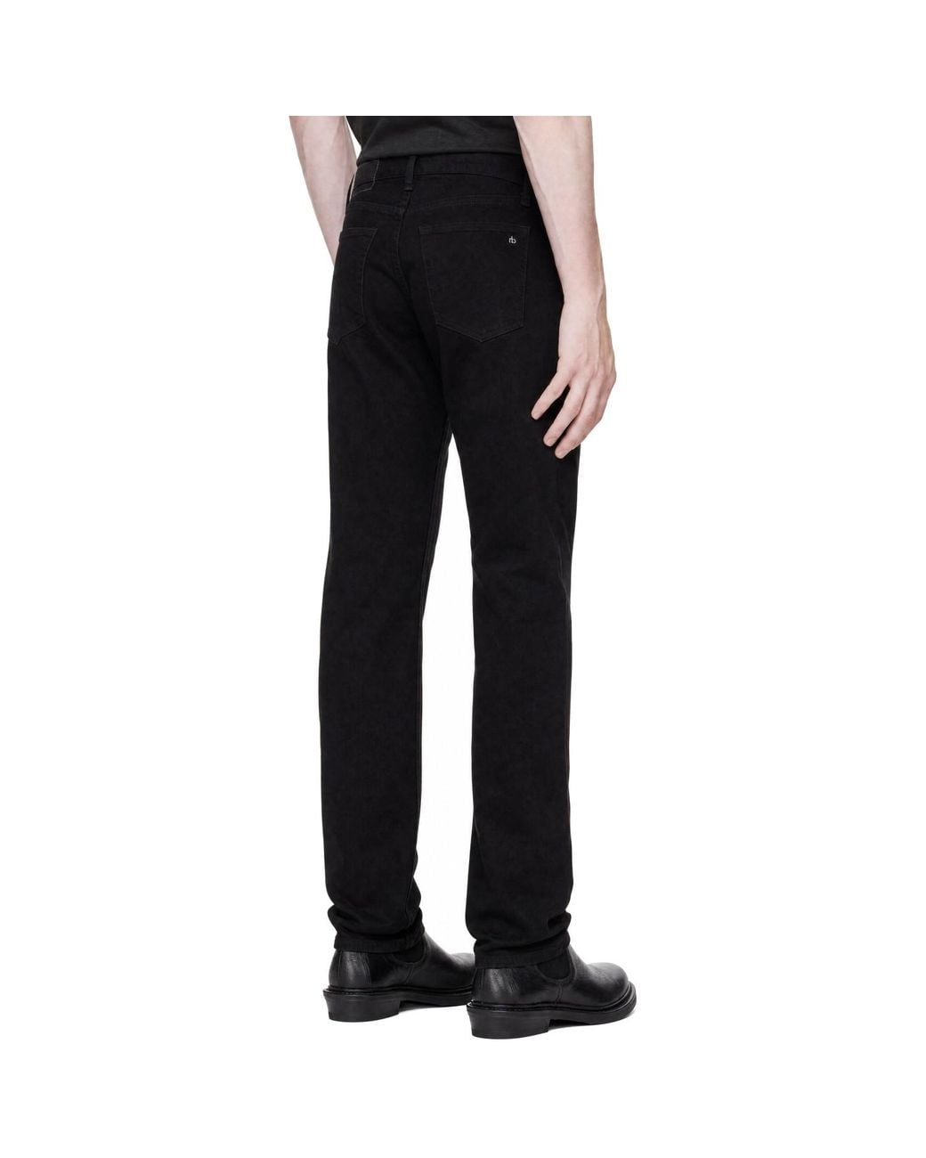 Rag & Bone Black Fit 4 Straight Jeans for men