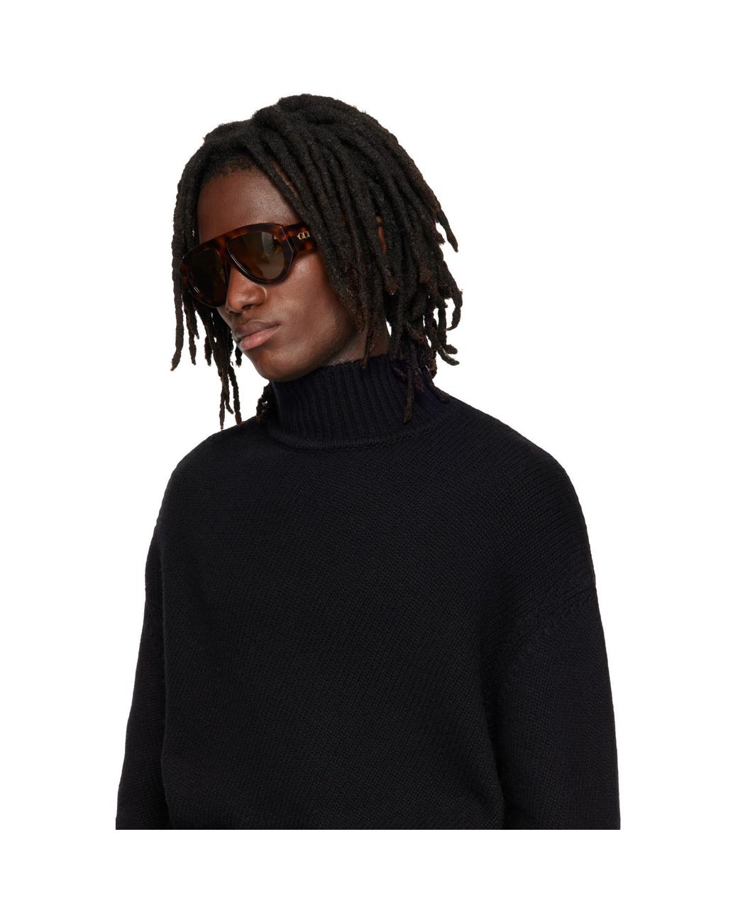 Gucci Brown Mask Frame Sunglasses for men