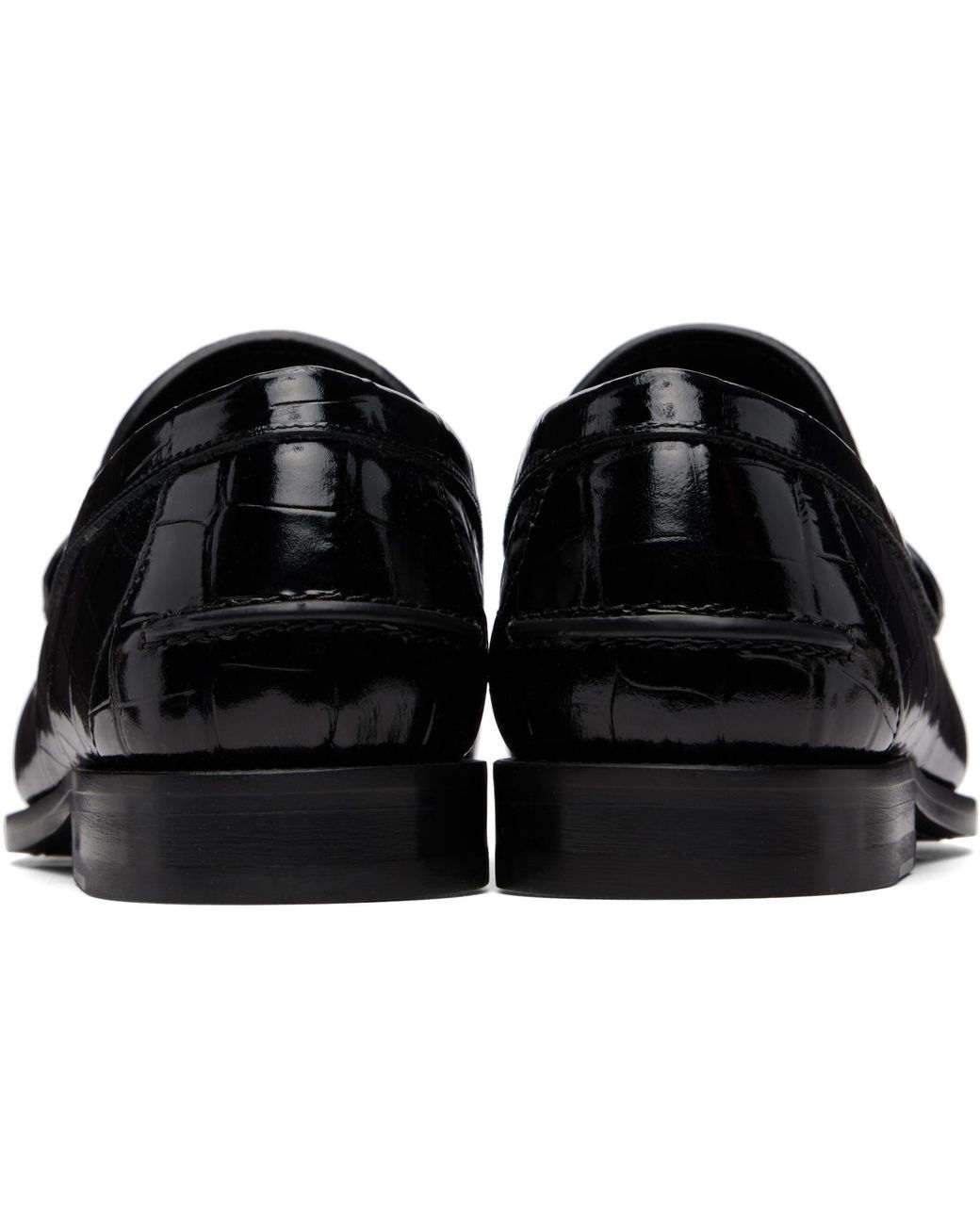 Versace Black Medusa '95 Croc-Effect Loafers for men