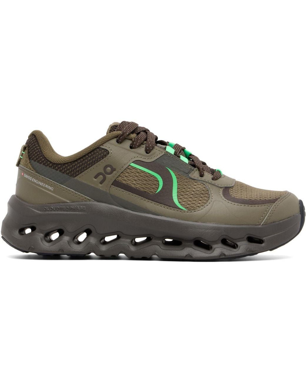 On Shoes Gray Khaki Cloudtilt Arc Sneakers for men