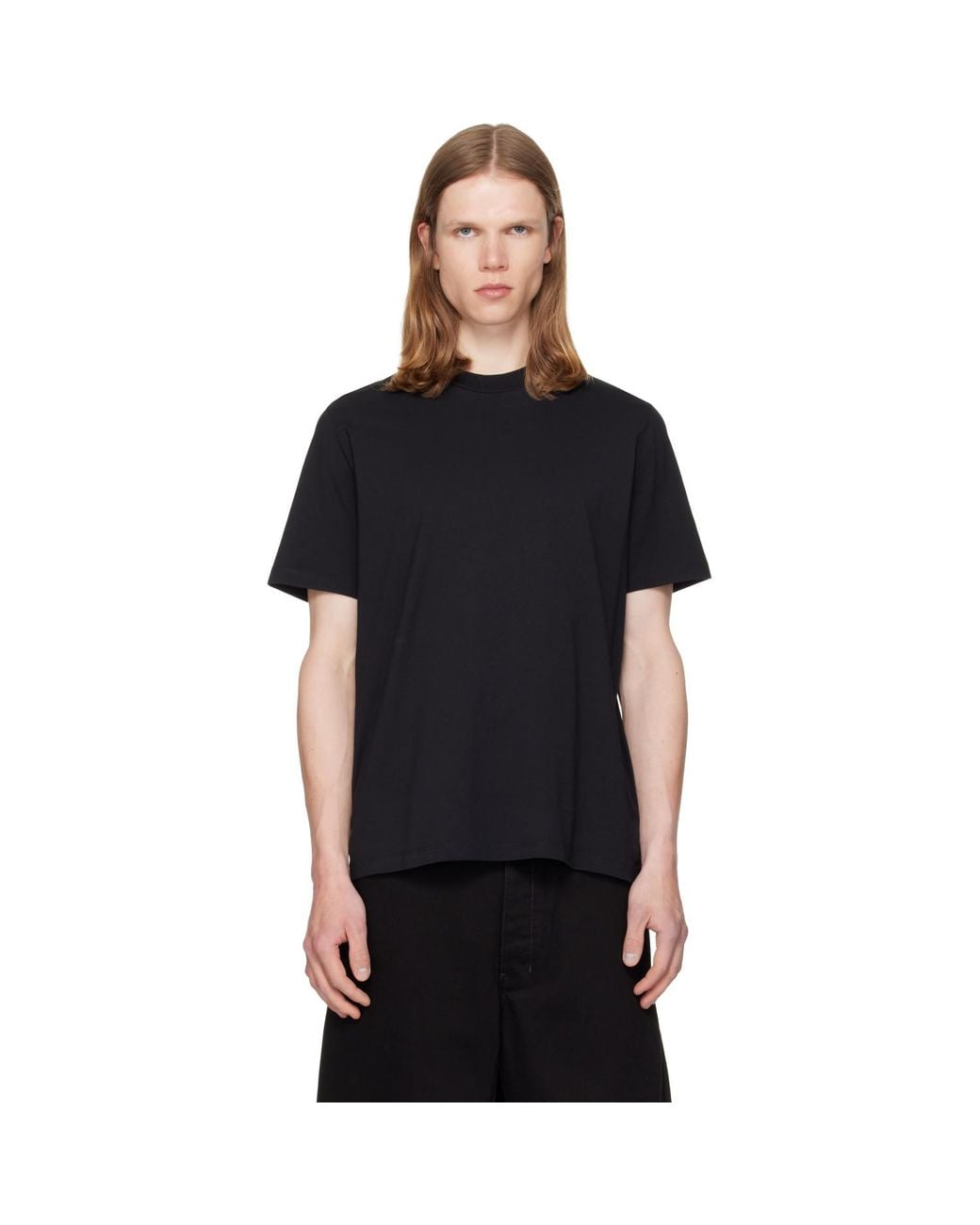 Jil Sander Black Crew-Neck T-Shirt for men