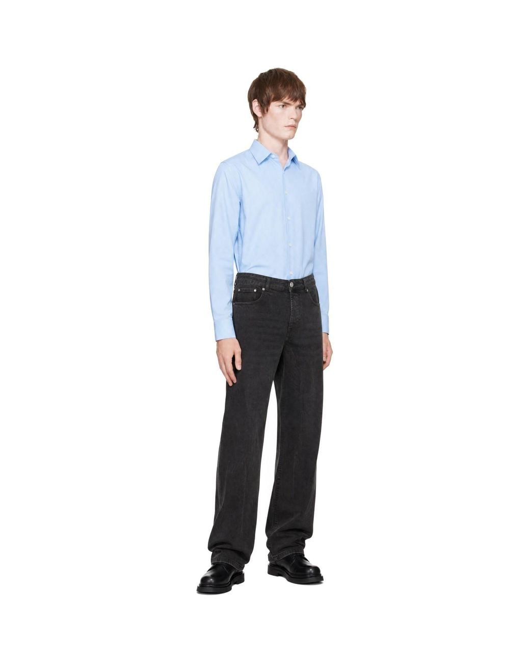 AMI Black Large-Fit Jeans for men
