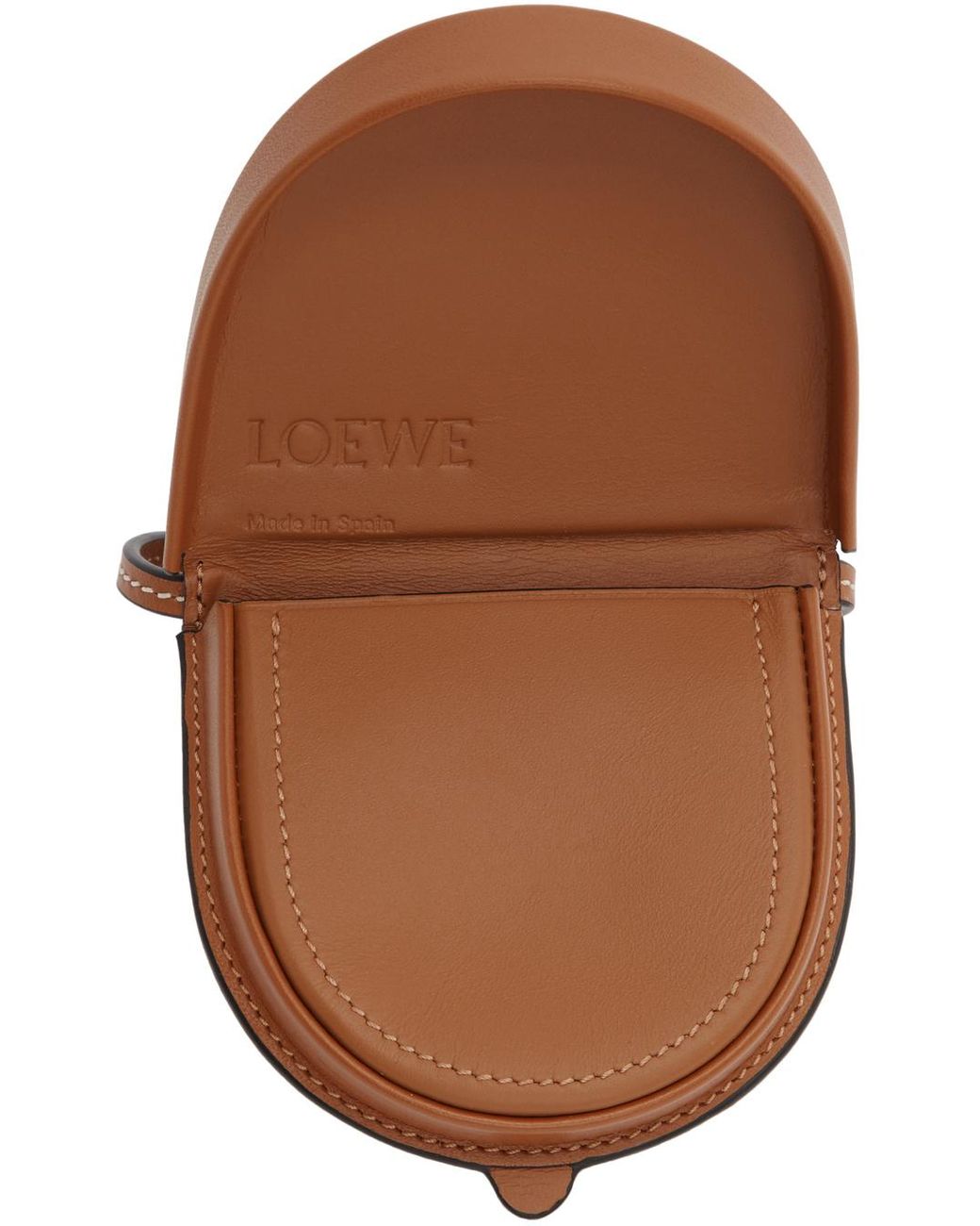loewe tan small heel pouch bolsa