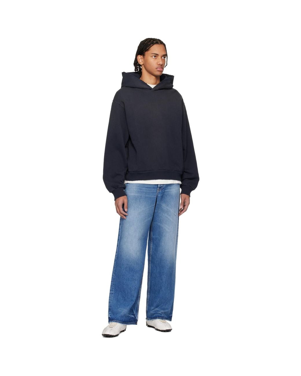 Acne Blue Logo Hoodie for men
