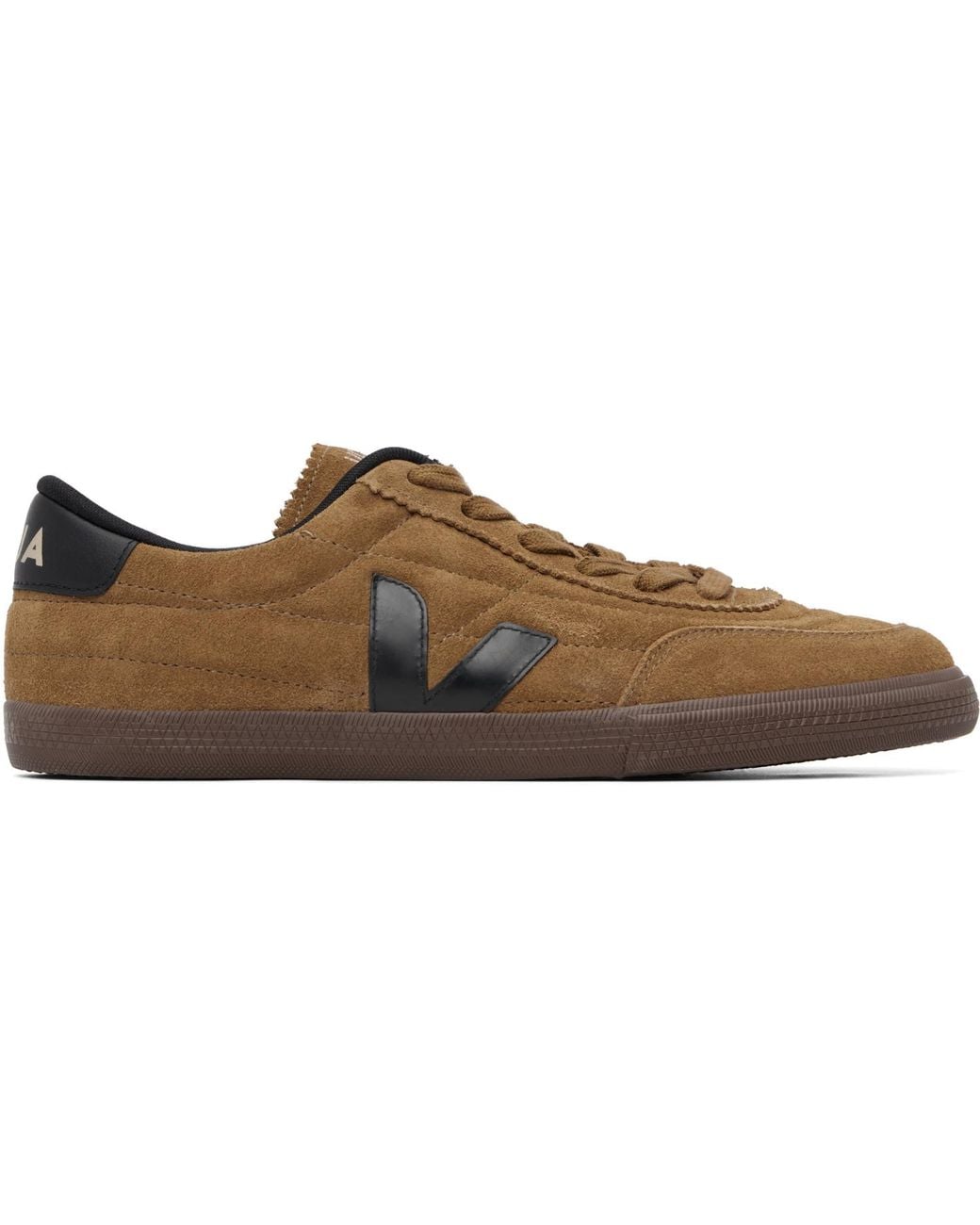 Veja Black Tan Panenka Suede Sneakers for men