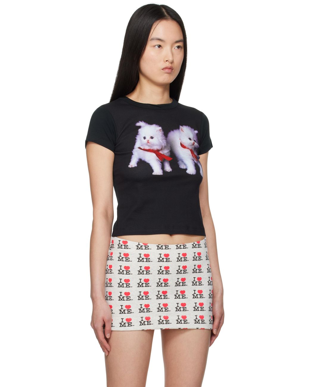 トップス ashley williams poodle baby tee POODLE BABY T-SHIRT WHITE – ADDICTED