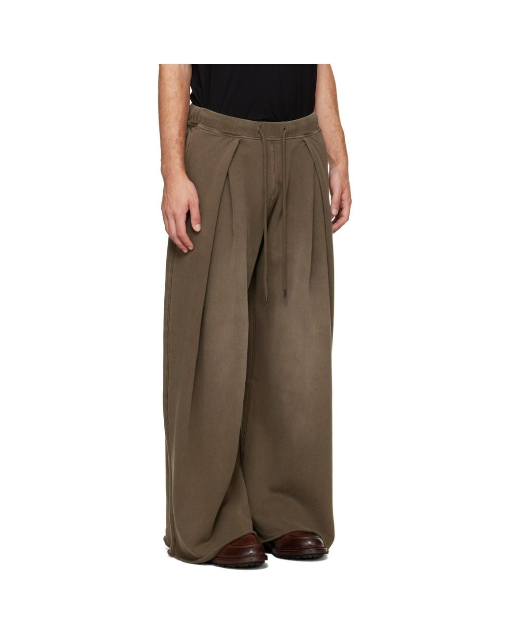 R13 Brown Foldover Sweatpants for men