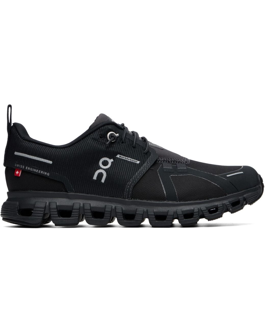 On Shoes Black Cloud 6 Waterproof Sneakers