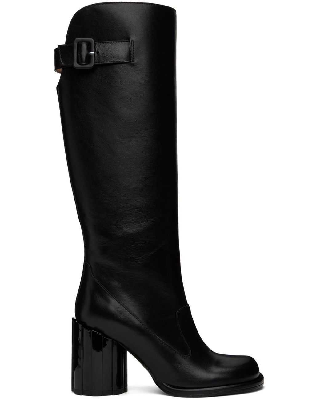 Ami Paris Anatomical Toe Buckled Boots in Black | Lyst