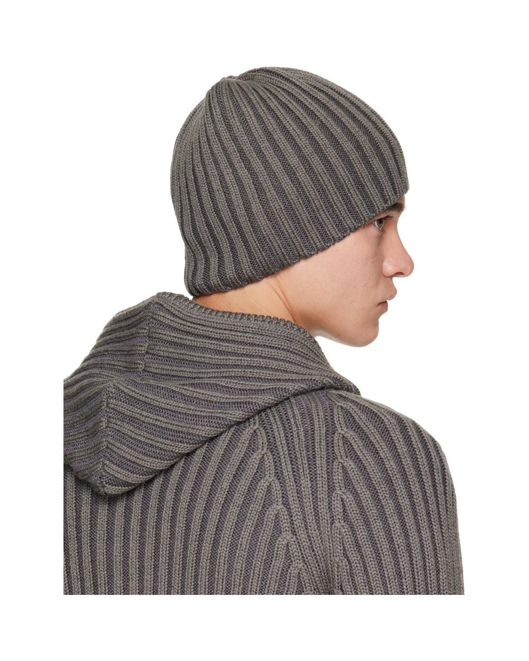 Our Legacy Gray Boston Beanie for men