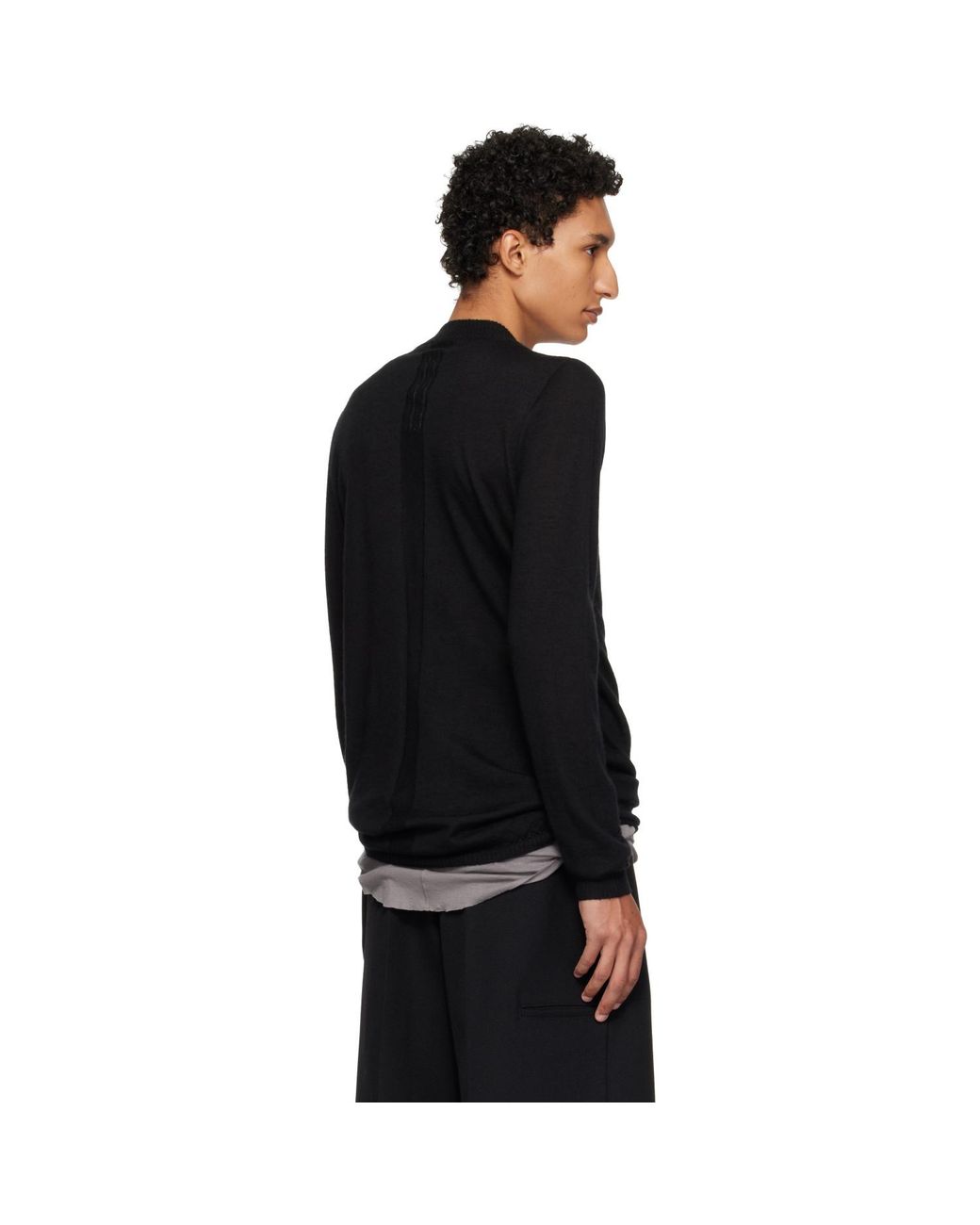 Rick Owens Black Tower Level Lupetto Sweater for men